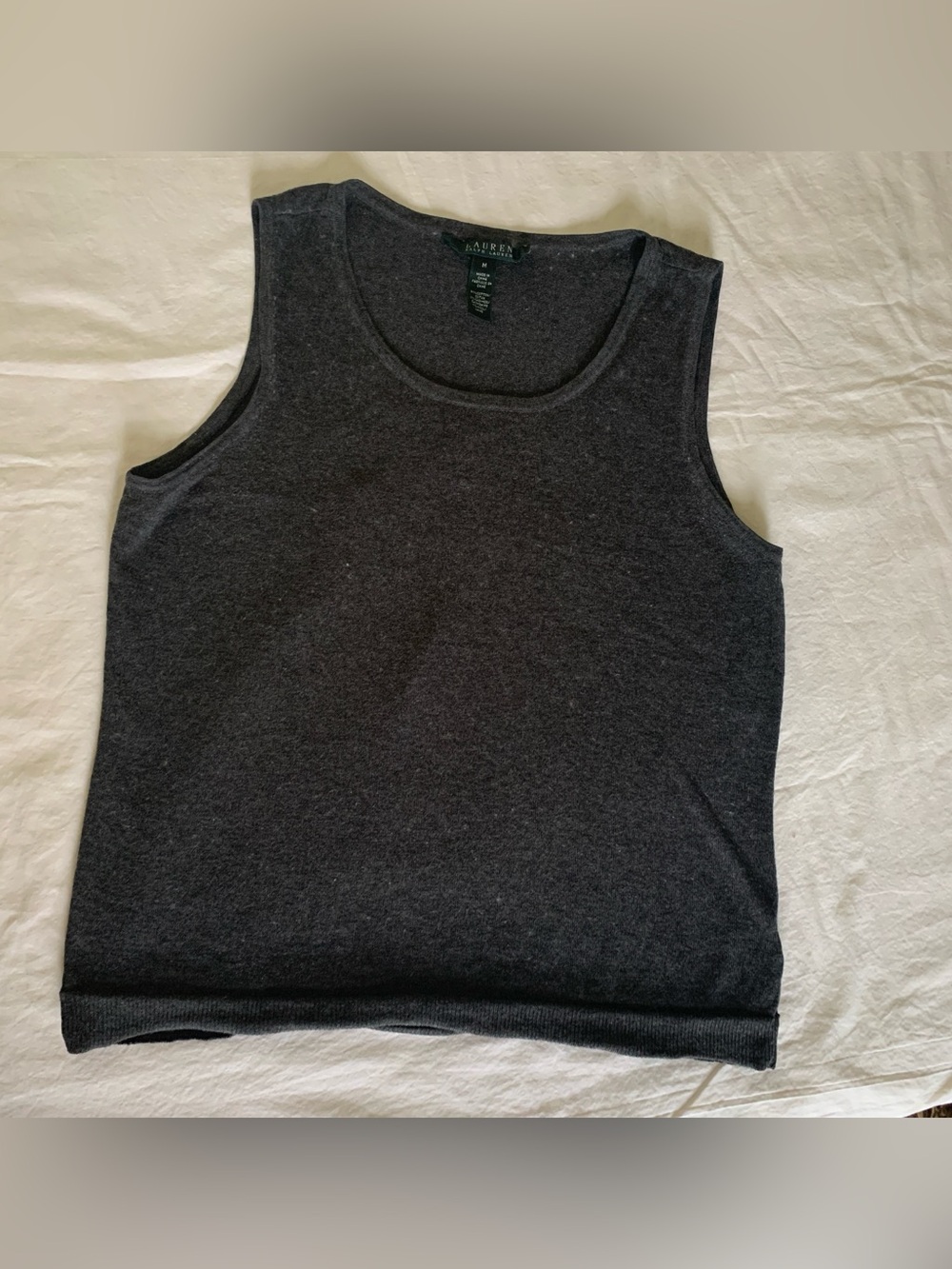 Ralph Lauren Women’s Gray Knit Tank Top